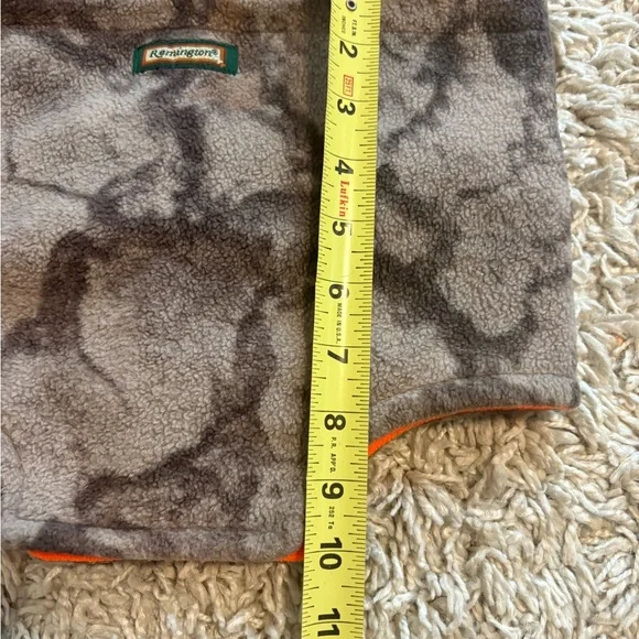 Remington adult fleece neck gaiter- camo gray and high-vis orange, NWOT - Picture 7 of 7